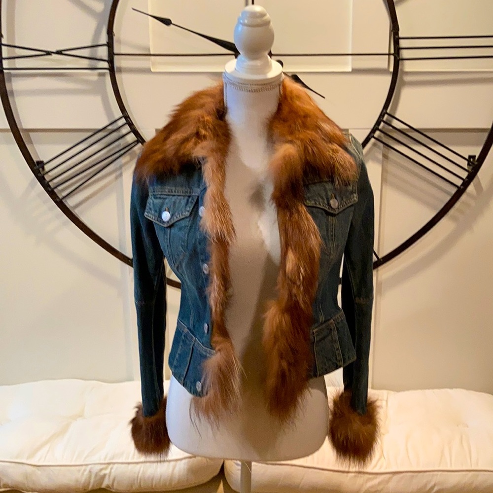 Fur Jean Jacket (Red Fox)